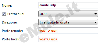 servizio rete 
udp