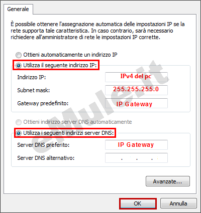 IP 
statico con Vista